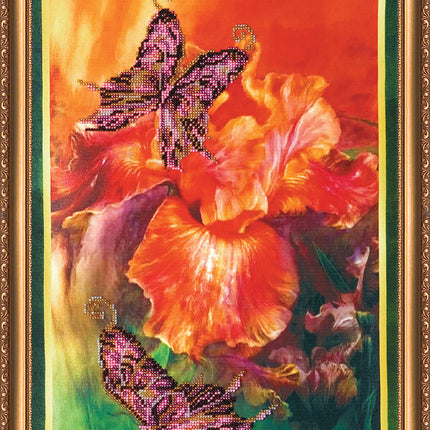 DIY Bead Embroidery Kit "Butterfly" 12.6"x16.9" / 32.0x43.0 cm