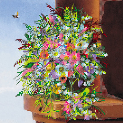 Canvas for bead embroidery "Summer Palette" 11.8"x11.8" / 30.0x30.0 cm
