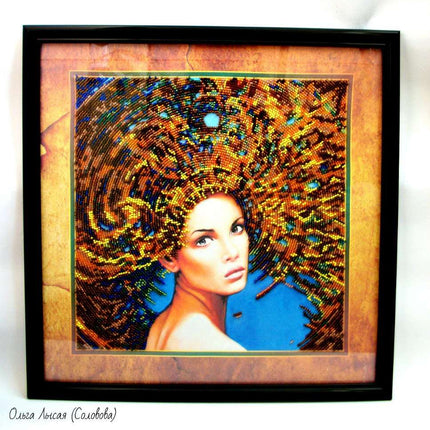 DIY Bead Embroidery Kit "The Four Elements – Earth" 12.6"x12.6" / 32.0x32.0 cm