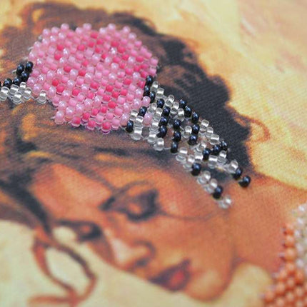 DIY Bead Embroidery Kit "Line of dance – 3" 12.6"x12.6" / 32.0x32.0 cm