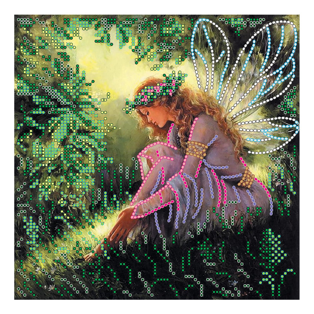 Canvas for bead embroidery "Driada" 7.9"x7.9" / 20.0x20.0 cm