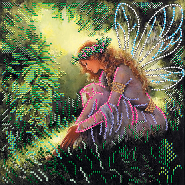 Canvas for bead embroidery "Driada" 7.9"x7.9" / 20.0x20.0 cm