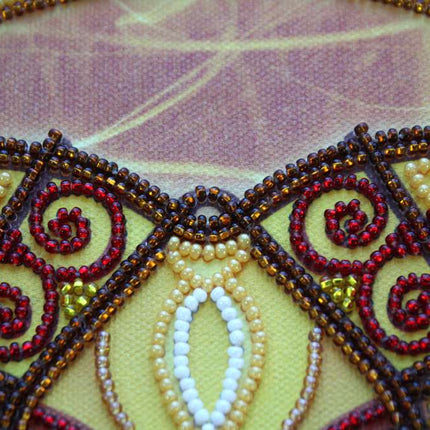 DIY Bead Embroidery Kit "Aries" 8.7"x8.7" / 22.0x22.0 cm