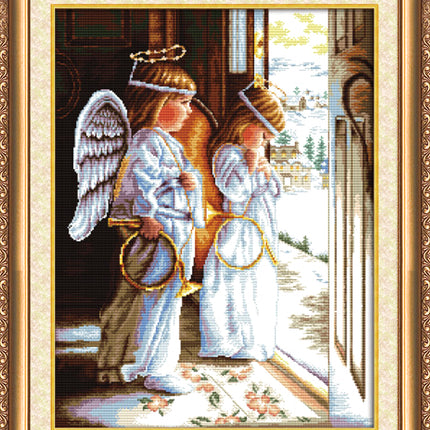 DIY Cross Stitch Kit "Angels" 15.7"x20.9"