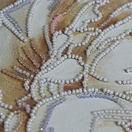 DIY Bead Embroidery Kit "Peony" 11.8"x12.8" / 30.0x32.5 cm