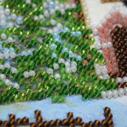 DIY Bead Embroidery Kit "Church" 16.9"x11.8" / 43.0x30.0 cm