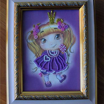 DIY Bead Embroidery Kit "Fiona"  5.9"x5.9" / 15.0x15.0 cm