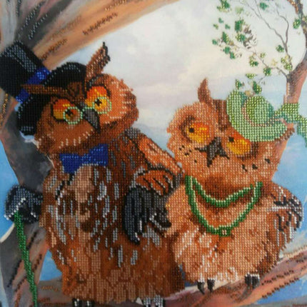 Canvas for bead embroidery "Forever love" 11.8"x11.8" / 30.0x30.0 cm