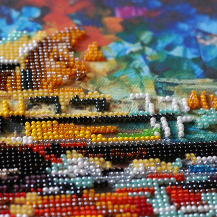 DIY Bead Embroidery Kit "Мotorship" 19.3"x11.8" / 49.0x30.0 cm