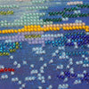 DIY Bead Embroidery Kit "Fire in sky blue - 1" 9.8"x17.7" / 25.0x45.0 cm