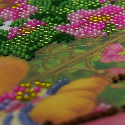 DIY Bead Embroidery Kit "Mothers and daughters"  5.9"x5.9" / 15.0x15.0 cm