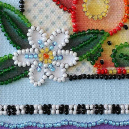 DIY Bead Embroidery Kit "Teatime"  5.9"x5.9" / 15.0x15.0 cm