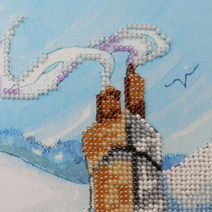 DIY Bead Embroidery Kit "Fabulous winter - 2" 11.8"x11.8" / 30.0x30.0 cm