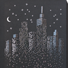 DIY Bead Embroidery Kit "The glitter of the night lights" 11.4"x15.7" / 29.0x40.0 cm