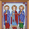 DIY Bead Embroidery Kit "Icons - Holy Martyrs Gurias, Abibus and Samon" 12.6"x14.4" / 32.0x36.5 cm