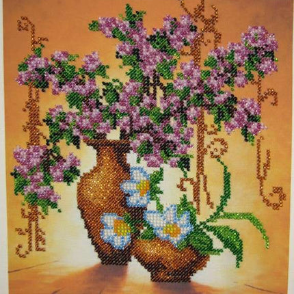 Canvas for bead embroidery "Spring Flowers" 7.3"x7.9" / 18.5x20.0 cm