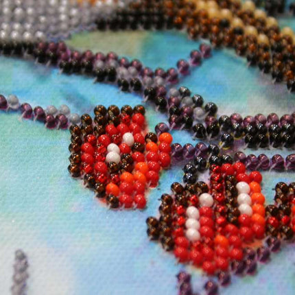 DIY Bead Embroidery Kit "City gatherings" 25.6"x11.8" / 65.0x30.0 cm