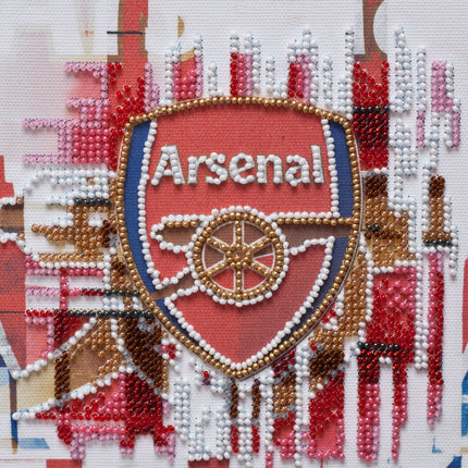 DIY Bead Embroidery Kit "FC Arsenal"  5.9"x5.9" / 15.0x15.0 cm