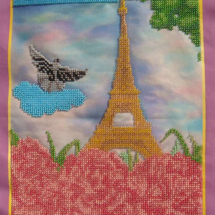 Canvas for bead embroidery "Paris" 9.4"x11.8" / 24.0x30.0 cm