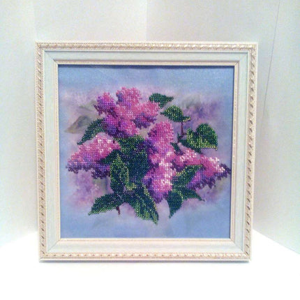 Canvas for bead embroidery "Purple haze" 7.9"x7.9" / 20.0x20.0 cm