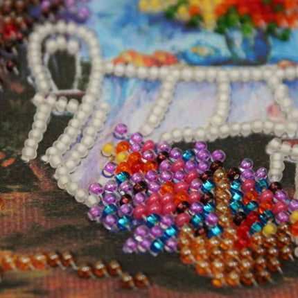DIY Bead Embroidery Kit "Autumn mood"  5.9"x5.9" / 15.0x15.0 cm