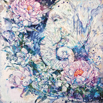 DIY Cross Stitch Kit "White Legends" 13.8"x13.8"