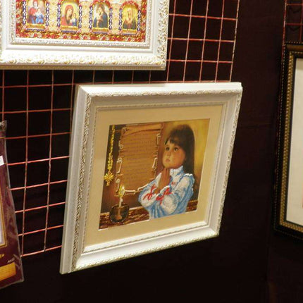 DIY Bead Embroidery Kit "Prayer" 9.4"x11.8" / 24.0x30.0 cm
