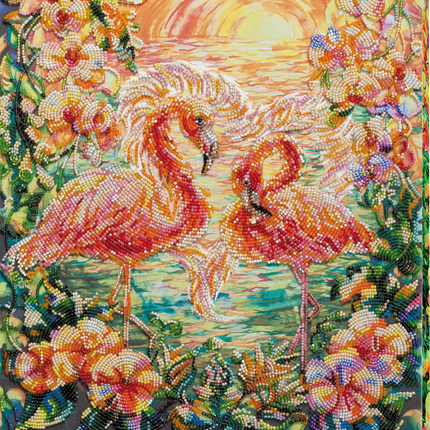 DIY Bead Embroidery Kit "Awe of the senses" 12.2"x13.4" / 31.0x34.0 cm