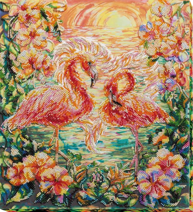 DIY Bead Embroidery Kit "Awe of the senses" 12.2"x13.4" / 31.0x34.0 cm