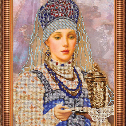 DIY Bead Embroidery Kit "Varenka" 11.8"x16.7" / 30.0x42.5 cm