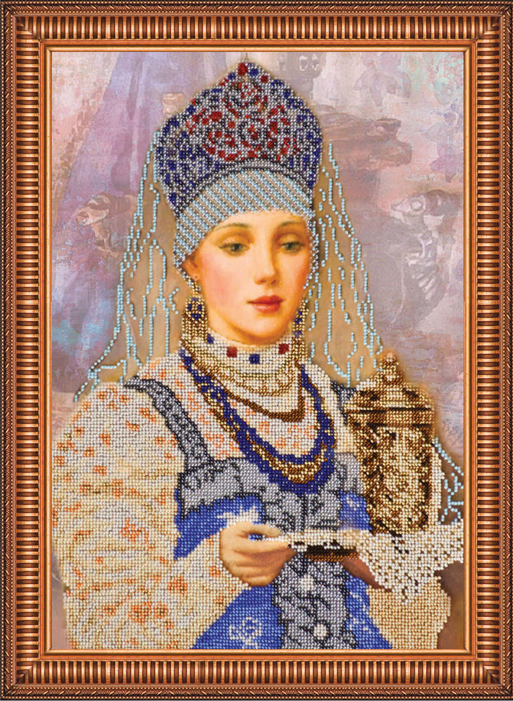 DIY Bead Embroidery Kit "Varenka" 11.8"x16.7" / 30.0x42.5 cm