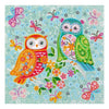 Canvas for bead embroidery "Owls are friends" 7.9"x7.9" / 20.0x20.0 cm