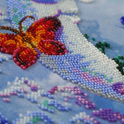 DIY Bead Embroidery Kit "Face of the moon" 11.8"x11.8" / 30.0x30.0 cm