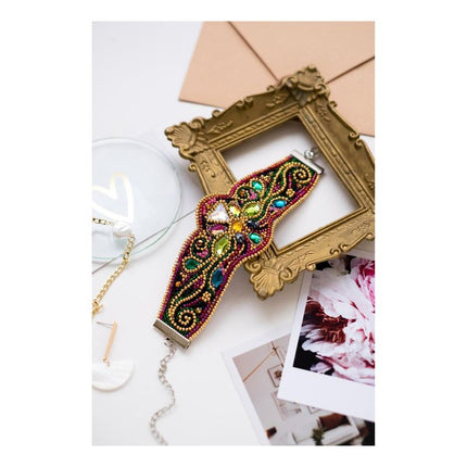 DIY Beadwork kit for creating bracelet "Golden ornament"