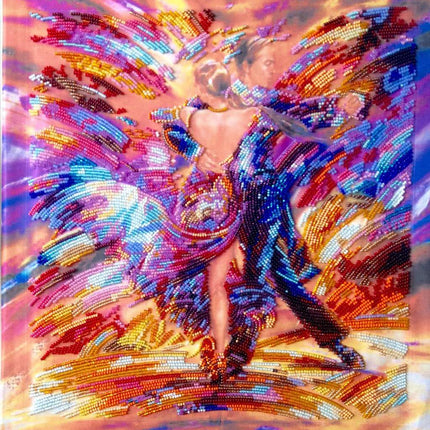 DIY Bead Embroidery Kit "Tango style" 11.8"x12.6" / 30.0x32.0 cm