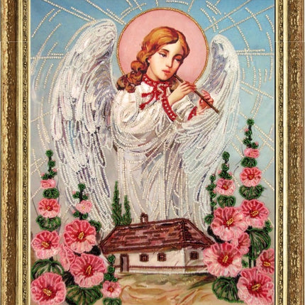 DIY Bead Embroidery Kit "Angel's Song (after O. Okhapkin)" 13.4"x10.6" / 34.0x27.0 cm