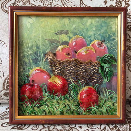 Canvas for bead embroidery "In the garden" 7.9"x7.9" / 20.0x20.0 cm