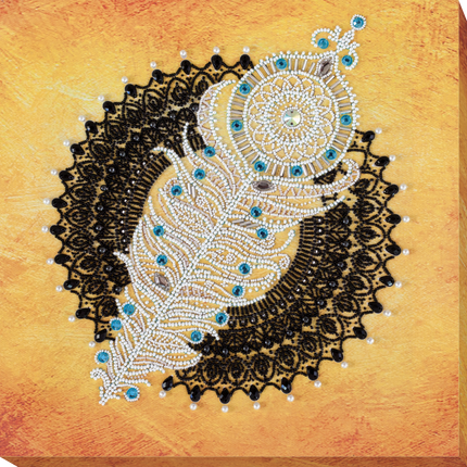 DIY Bead Embroidery Kit "Easy breath" 10.6"x10.6" / 27.0x27.0 cm