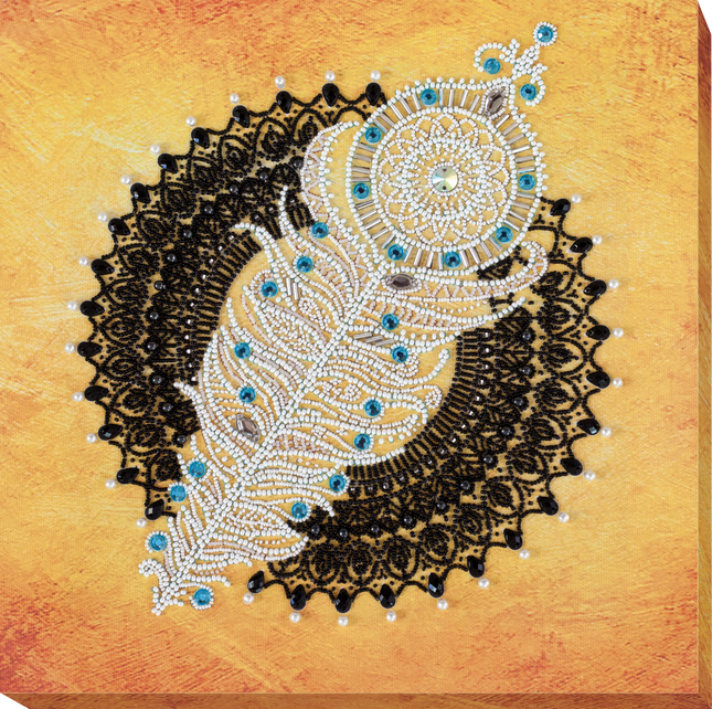 DIY Bead Embroidery Kit "Easy breath" 10.6"x10.6" / 27.0x27.0 cm