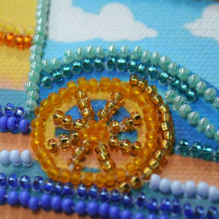 DIY Bead Embroidery Kit "Funny company"  5.9"x5.9" / 15.0x15.0 cm