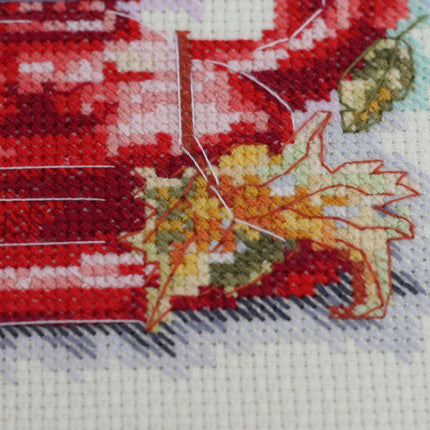 DIY Cross Stitch Kit "Heat of October" 6.3"x9.4"