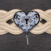 Beadwork kit for creating brooch "The key to the heart-2"