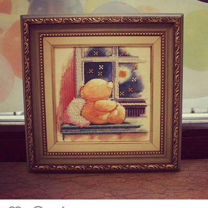 DIY Bead Embroidery Kit "Starlight night"  5.9"x5.9" / 15.0x15.0 cm