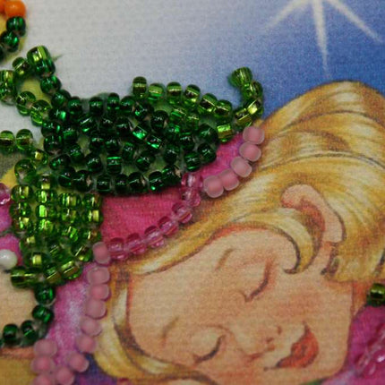 DIY Bead Embroidery Kit "Sleeping fairy"  5.9"x5.9" / 15.0x15.0 cm