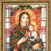 DIY Bead Embroidery Kit "The Most Holy Theotokos with Jesus Christ (after O. Okhapkin)" 13.8"x10.2" / 35.0x26.0 cm