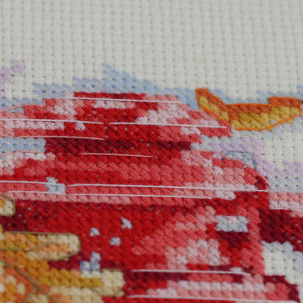 DIY Cross Stitch Kit "Heat of October" 6.3"x9.4"