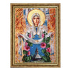 DIY Bead Embroidery Kit "The Most Holy Theotokos with Cover (after O. Okhapkin)" 13.8"x10.2" / 35.0x26.0 cm