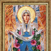 DIY Bead Embroidery Kit "The Most Holy Theotokos with Cover (after O. Okhapkin)" 13.8"x10.2" / 35.0x26.0 cm