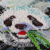 DIY Bead Embroidery Kit "Bamboo bear" 13.8"x8.7" / 35.0x22.0 cm