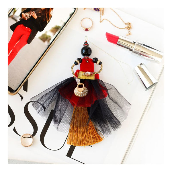 DIY Jewelry making kit "Pendant doll – Luxurious ruby"